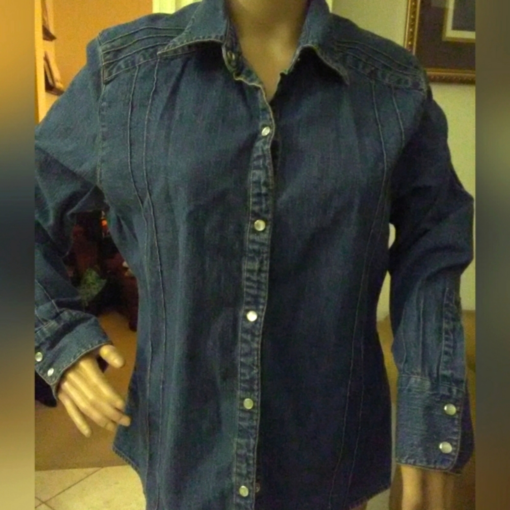 BNWOT LADIES JEAN JACKET SZ.XL BY CASLON NORDSTROM  100% COTTON GREAT DETAILS